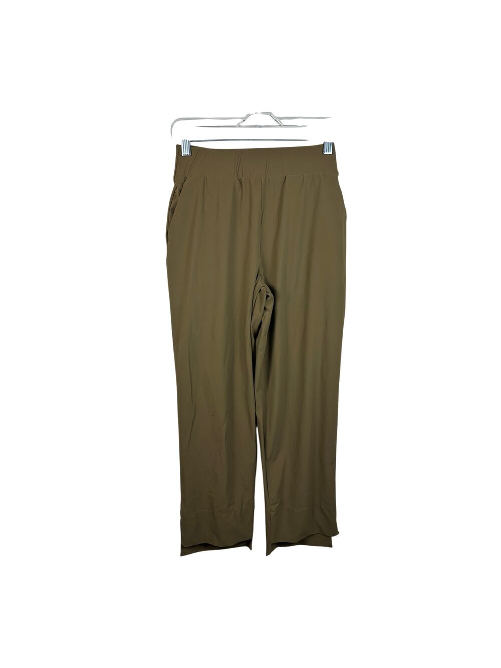 ADAY Straight Up Crop Highrise Dress Pant Size XS Brown Olive EUC Travel